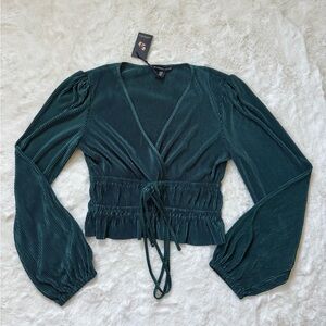 Elegant Sincerely Jules NWT Teal Wrap Top